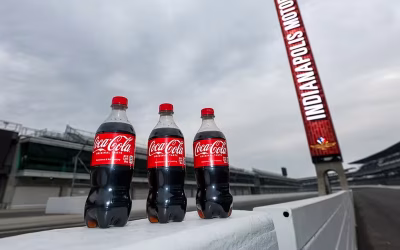 Botella de Coca-Cola en el Indianapolis Motor Speedway patrocinador oficial Indy 500