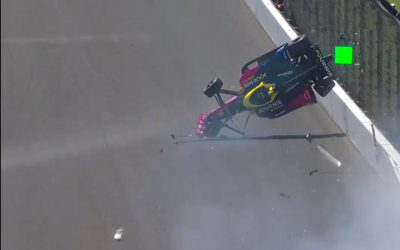 Violent crash sends Kyffin Simpson airborne in scary Indy 500 practice shunt Violent crash sends Kyffin Simpson airborne in scary Indy 500 practice shunt